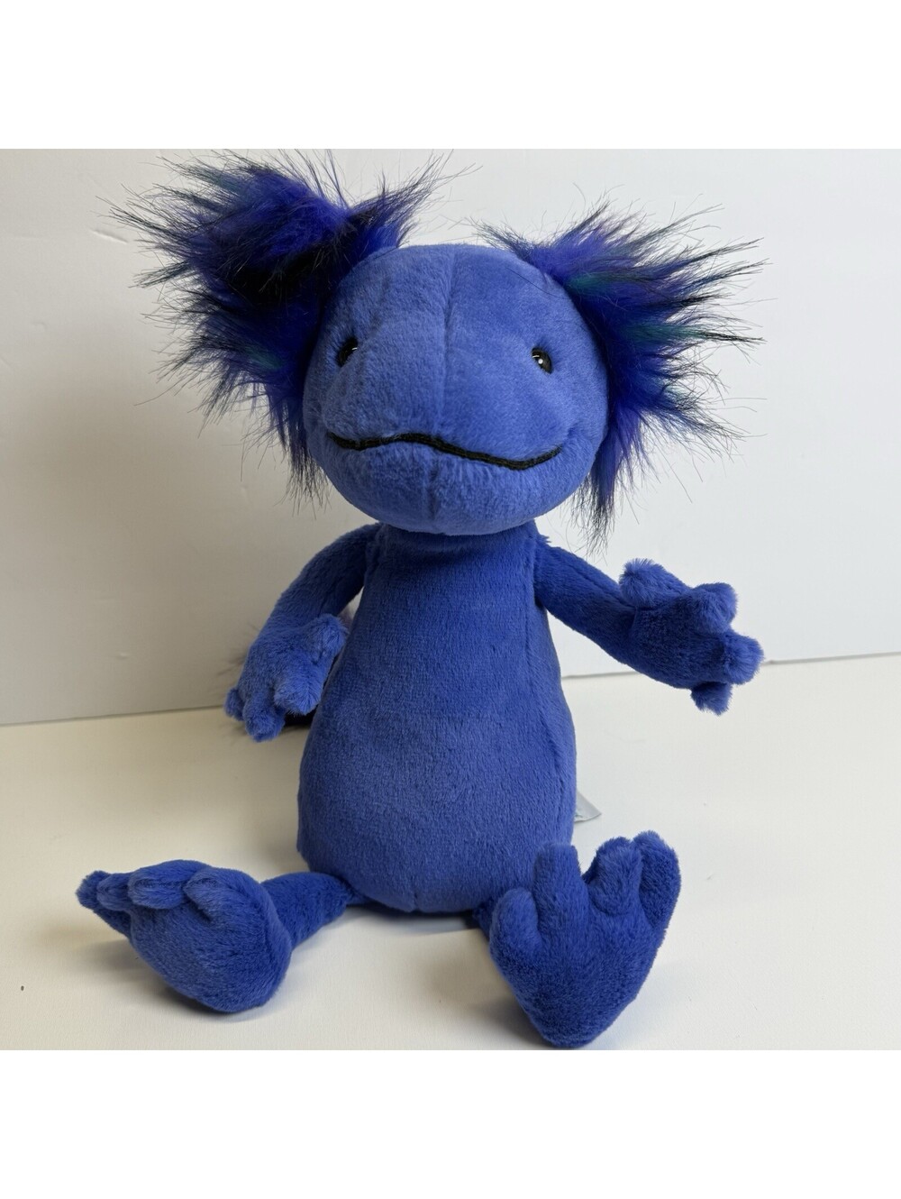 Jellycat London 13" Medium Retired Blue Andie Axolotl Stuffed Plush Animal